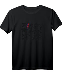 David Bowie Ziggy T-Shirt mit Gitarre Sketch - Offizielles Band Merch für Musikliebhaber und Bowie Fans