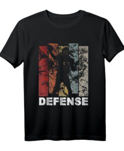 Defense American Football Team T-Shirt mit Quarterback-Illustration  Perfekt für Mannschaften bei Turnieren
