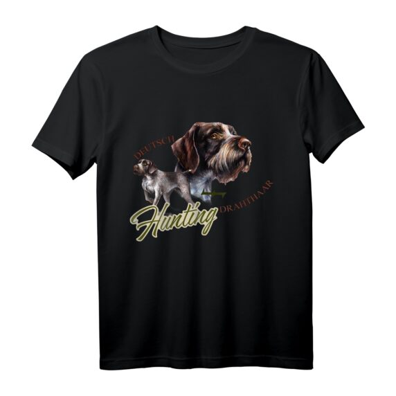 Deutsch Drahthaar Back T-Shirt für Hunde-Liebhaber & Züchter - Perfekt für German Wirehaired Pointer Fans und Hundesportler