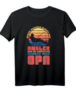 Die wichtigsten nennen mich Opa Retro Angeln T-Shirt - Perfektes Geschenk für Angler, Fischer und Naturfreunde zu Weihnachten, Männertag & Geburtstag
