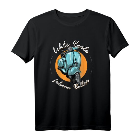Echte Kerle fahren Roller - Lustiges T-Shirt für Zweirad Fans, Scooter, Moped & Benzin-Liebhaber, Perfekt für Geburtstag & Weihnachten
