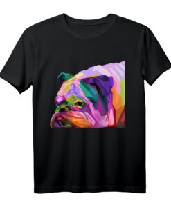 Englische Bulldogge Pop Art Porträt T-Shirt - Perfektes Geschenk für Hundebesitzer, Hundeliebhaber und Züchter