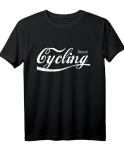Enjoy Cycling T-Shirt  Lustiges Pop Art Fahrrad Design für Radfahrer, Biker & Tourenfahrer