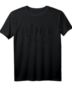 Flipper Punk Rock Grunge Fisch Grafik T-Shirt  Künstlerisch gezeichnetes, klassisch geschnittenes Statement-Shirt für Musik- und Modefans