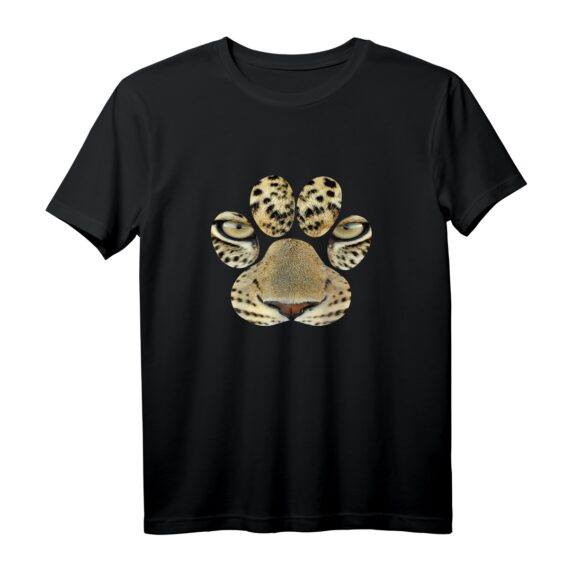 Gepard Pfote Gesicht Safari Leoparden Tierprints Geschenk T-Shirt  Wildtier Design für Tierliebhaber