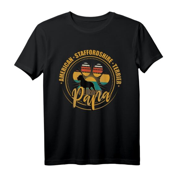 Herren American Staffordshire Terrier Papa Hundebesitzer Geschenk T-Shirt - Perfektes Geschenk für Hundeliebhaber & Spaziergänge