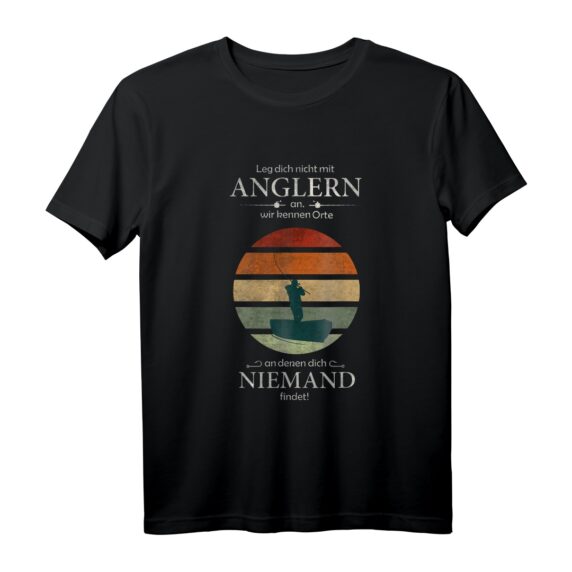 Herren Angler Fischen Angeln Dorfbengel Vintage T-Shirt  Perfektes Geschenk für Fischer, Dorfkinder & Angel-Enthusiasten zum Geburtstag & Vatertag