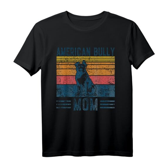 Hund American Bully Mom - Vintage T-Shirt für Hundeliebhaberinnen und -liebhaber, perfekt für Geburtstage, Weihnachten & Muttertag