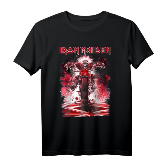 Iron Maiden Eddie Bike T-Shirt - Offizielles Band T-Shirt für Fans, Männer und Frauen, Bandmerchandise