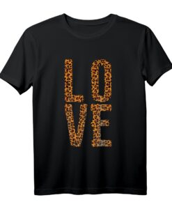 Love Leo Clothing Leopard Gepard Pelz Muster Druck Geschenk T-Shirt  Trendiges Tiermuster für Frauen, Mütter & Freundinnen als Geschenkidee