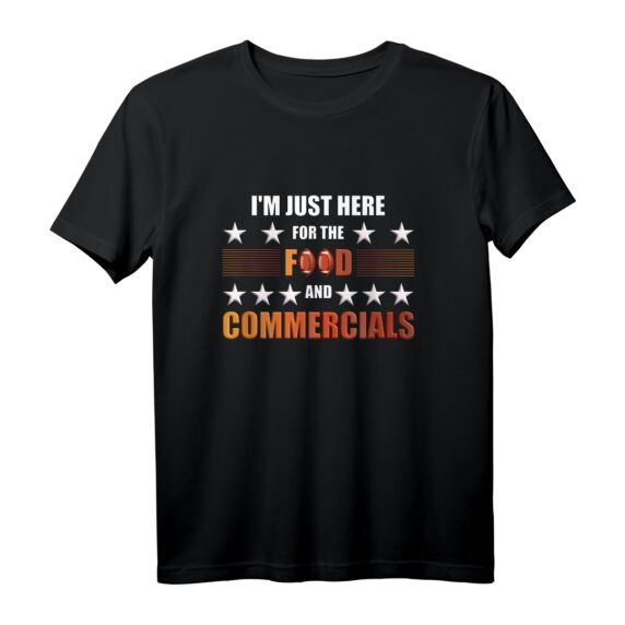 Lustiges American Football Food Commercials T-Shirt  Perfekt für Football Fans, Sundays, Finale & Geburtstage