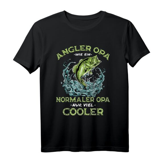 Lustiges Angel-Opa T-Shirt mit Spruch  Coole Angelsport-Outfits für den Großvater zum Geburtstag, Weihnachten & mehr