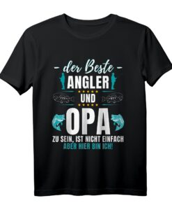 Lustiges Angel T-Shirt für Fischer und Opa - Perfektes Geschenk für Angler, Fischer und Fischliebhaber zu Weihnachten & Geburtstag
