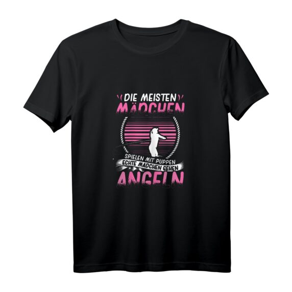Lustiges Angler Shirt für Damen & Mädchen mit Fischmotiv  Perfektes Geschenk für Angler, Fischer & Angelvereinsmitglieder