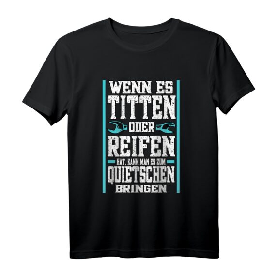 Lustiges Titten KFZ Auto Mechaniker Beruf T-Shirt - Geschenkidee für Automechaniker, Schrauber, Tuner & Hobby Werkstattprofis