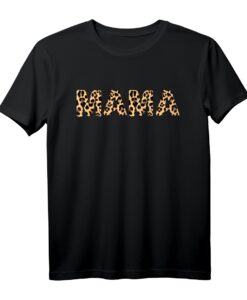 Mama Leopard Print Tier Safari Trendy T-Shirt - Modisches Tierdruck-Shirt für Frühling & Herbst, Geschenkideen für Mutter, Schwester & Freundin