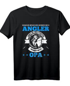 Manche Menschen nennen mich Angler andere Opa Angeln - Lustiges Angel T-Shirt Geschenk für Fischer & Angler, perfekt zu Weihnachten, Männertag & Geburtstag