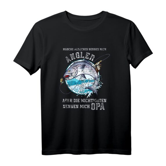 Manche Menschen nennen mich Angler andere Opa Angeln T-Shirt  Perfektes Geschenk für Fischer, Angler und Naturfreunde zu Weihnachten, Männertag & Geburtstag