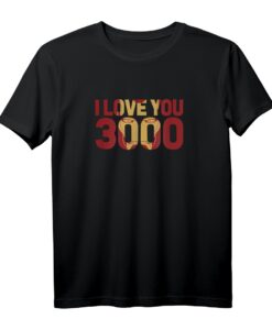 Marvel Avengers Endgame Iron Man I Love You 3000 Text T-Shirt  Offiziell lizenzierte Marvel Bekleidung für Fans