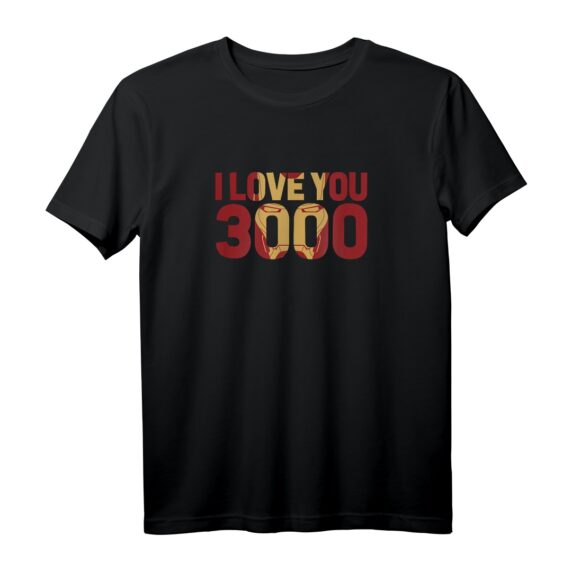 Marvel Avengers Endgame Iron Man I Love You 3000 Text T-Shirt  Offiziell lizenzierte Marvel Bekleidung für Fans