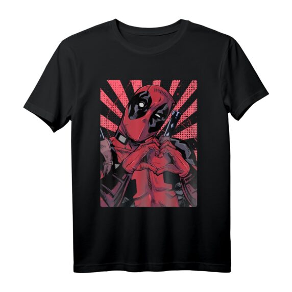 Marvel Deadpool Heart Hands T-Shirt - Offizielles Marvel Merchandise für Fans & Sammler