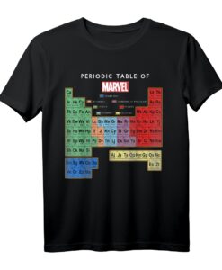 Marvel Ultimate Periodic Table Of Elements Halbarm T-Shirt  Offiziell lizenziertes Marvel Avengers Superhelden-Shirt für Fans und Sammler