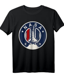 NASA Americana Red White And Blue Logo Graphic T-Shirt - Offiziell lizenzierte Raumfahrt-Mode für Fans und Patrioten