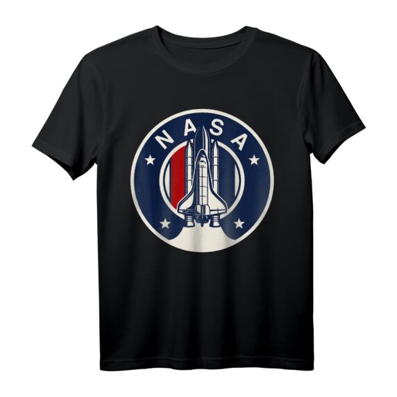 NASA Americana Red White And Blue Logo Graphic T-Shirt - Offiziell lizenzierte Raumfahrt-Mode für Fans und Patrioten
