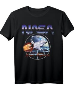 NASA Space Explorer 80's Neon Chrome Retro Vintage T-Shirt - Offizielles NASA Merchandise für Space- und Retro-Fans