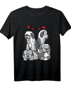 Old English Sheepdog Bobtail Hund T-Shirt  Lustiges Motiv für Hundehalter, Hundefans und Hundeliebhaber