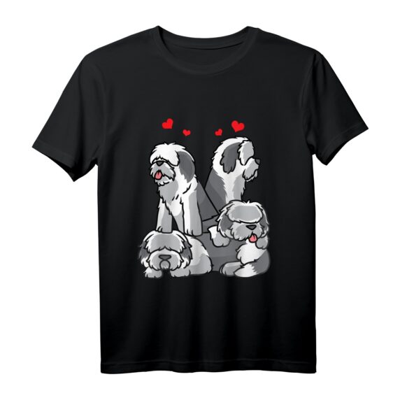 Old English Sheepdog Bobtail Hund T-Shirt  Lustiges Motiv für Hundehalter, Hundefans und Hundeliebhaber
