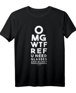 OMG WTF Ref R U Blind Lustiges Fußball Basketball Eye Chart T-Shirt  Perfektes Geschenk für Sportfanatiker und Fans