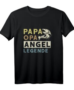 Papa Opa Angel Legende Geschenk zum Vatertag & für den Ruhestand  Lustiges Angel T-Shirt für Opa, den Angler & Großvater