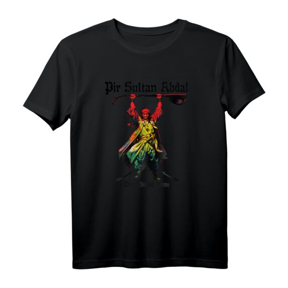 Pir Sultan Abdal T-Shirt in lebendigen kurdischen Farben  Hommage an osmanische Geschichte & anatolische Kultur für kulturelle Veranstaltungen