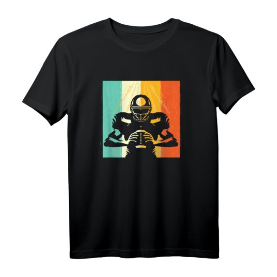 Retro American Football Spieler Geschenk - Vintage T-Shirt für Fans, Trainer & Spieler