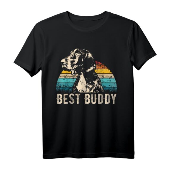 Retro Deutsch Kurzhaar T-Shirt Geschenk Idee - Lustiges Hundemotiv Shirt für Geburtstage & Weihnachten für Hundebesitzer und Tierliebhaber