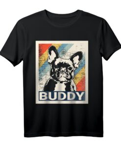 Retro Französische Bulldogge T-Shirt für Damen & Herren  Lustiges Geschenk zum Geburtstag oder Weihnachten für Hundeliebhaber