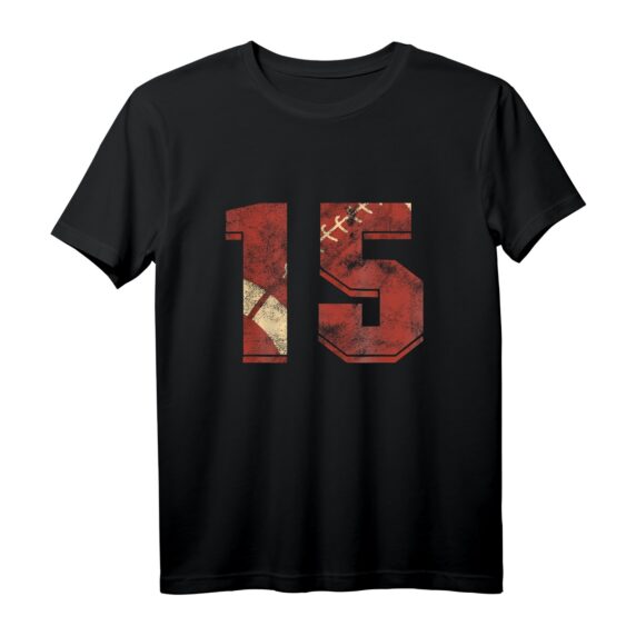 Rugby Spieler 15 Jahre American Football Team Geschenk T-Shirt - Perfektes Fan-Shirt für Geburtstage, Weihnachten & besondere Anlässe