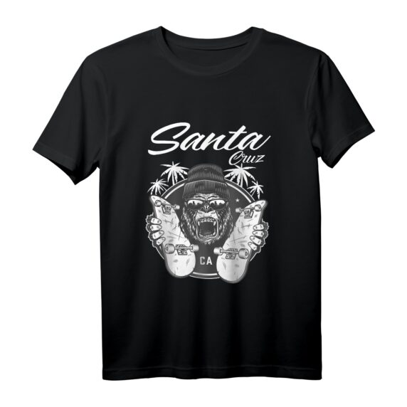 Santa Cruz Skateboard-T-Shirt mit Palm Tree - Cooles Streetwear für Skater & Geburtstagsgeschenk für Skateboard-Fans