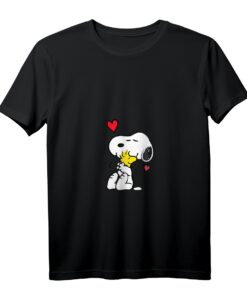 Snoopy Lots Of Love T-Shirt zum 40. Geburtstag - Offiziell lizenziert, V-Ausschnitt, Humorvolles Geburtstagsgeschenk für Fans