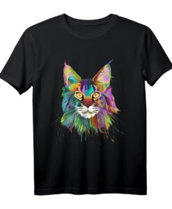 Splash Katze Maine Coon T-Shirt  Perfektes Geschenk für Katzenliebhaber & Tierfreunde