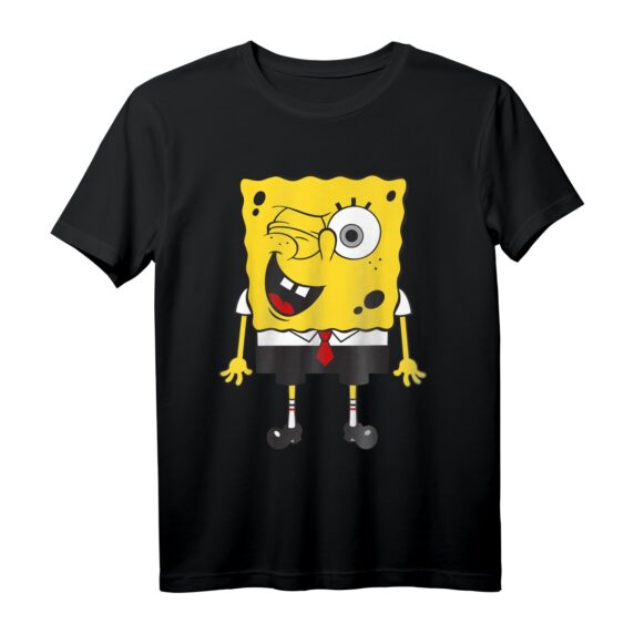 SpongeBob Schwammkopf Wink T-Shirt - Offiziell lizenziertes Cartoon-Shirt für Kinder und Fans