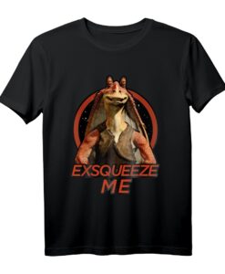 Star Wars Jar Jar Binks Exsqueeze Me Portrait T-Shirt - Officially Licensed Star Wars Merchandise