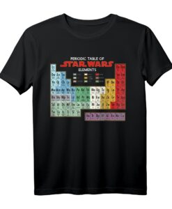Star Wars Periodic Table Poster T-Shirt - Offiziell Lizenzierte Science & Sci-Fi Kleidung für Fans