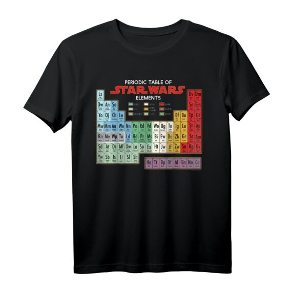 Star Wars Periodic Table Poster T-Shirt - Offiziell Lizenzierte Science & Sci-Fi Kleidung für Fans