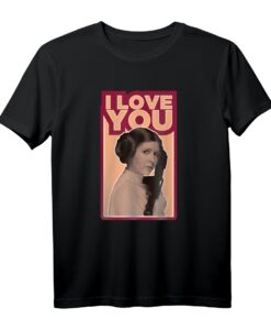 Star Wars Princess Leia I Love You Side Portrait T-Shirt - Offiziell Lizenzierte Sci-Fi Mode für Fans