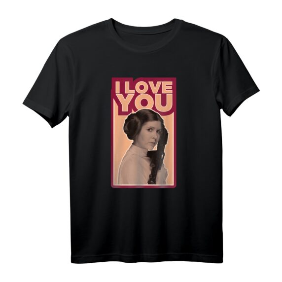 Star Wars Princess Leia I Love You Side Portrait T-Shirt - Offiziell Lizenzierte Sci-Fi Mode für Fans