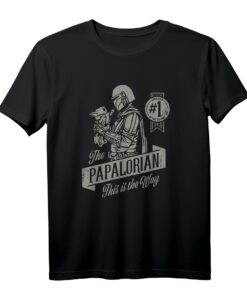 Star Wars The Mandalorian und Grogu Papalorian Vatertags-T-Shirt  Offizielles Merchandise für Star Wars Fans und Papas