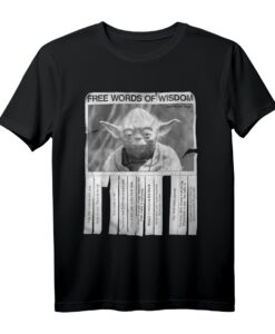 Star Wars Yoda Poster Worte Der Weisheit Grafik T-Shirt - Offiziell lizenziertes Star Wars Merchandise für Fans