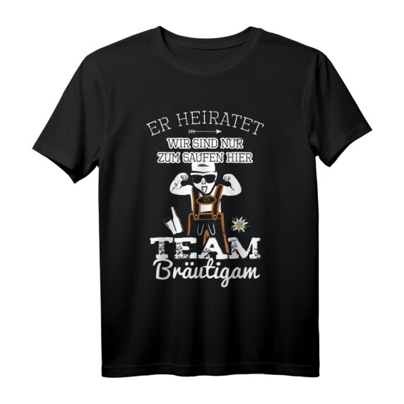 Team Bräutigam JGA Männer T-Shirt  Lustiges, traditionelles Partyshirt für Junggesellenabschied, Poltern & ländliche Hochzeiten